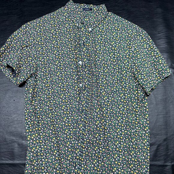 J.Crew Mens Button Down Flower Design Shirt - Picture 1 of 3